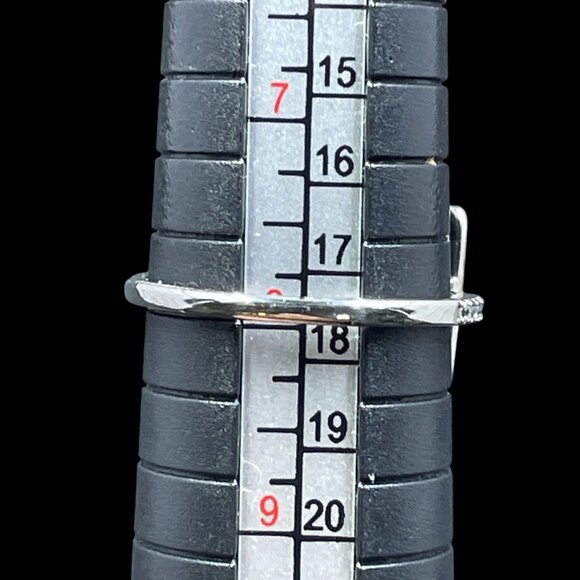 Coquette Emerald Cut Halo Ring Sterling Silver SZ8 Soft Girl Romantic Glam Gift - Picture 6 of 7